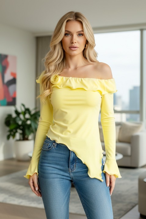 Γυναικεία μπλούζα REMILONGA YELLOW, Χρώμα: κίτρινο, IVET.EU - Εκπτώσεις έως -80%