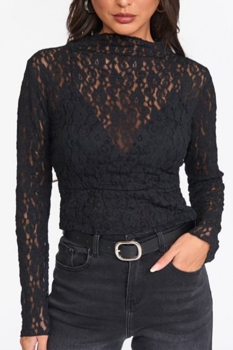 Γυναικεία μπλούζα FEROKSA BLACK, Χρώμα: μαύρο, IVET.EU - Εκπτώσεις έως -80%