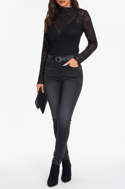 Γυναικεία μπλούζα FEROKSA BLACK, Χρώμα: μαύρο, IVET.EU - Εκπτώσεις έως -80%