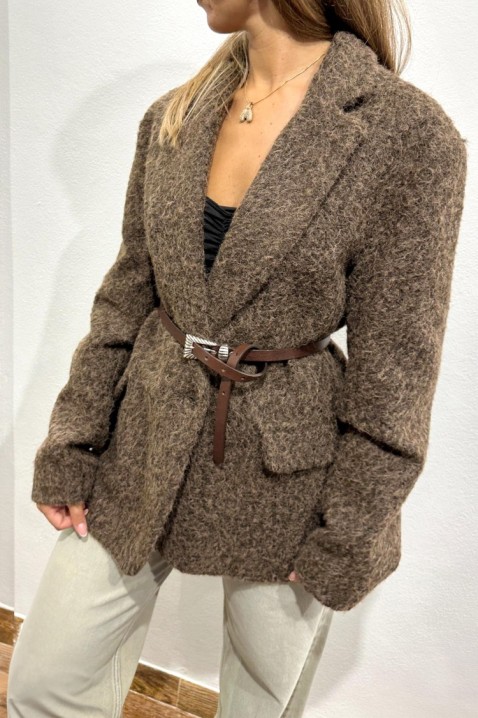 Σακάκι BROVELZA BROWN, Χρώμα: καφέ, IVET.EU - Εκπτώσεις έως -80%