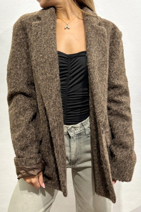 Σακάκι BROVELZA BROWN, Χρώμα: καφέ, IVET.EU - Εκπτώσεις έως -80%