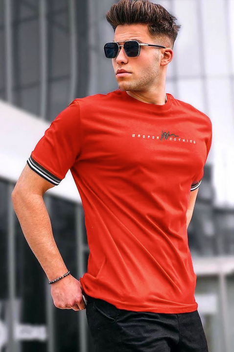 Ανδρικό κοντομάνικο μπλουζάκι MRONSON ORANGE, Χρώμα: πορτοκαλί, IVET.EU - Εκπτώσεις έως -80%