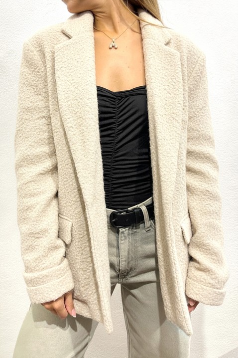 Σακάκι BROVELZA ECRU, Χρώμα: εκρού, IVET.EU - Εκπτώσεις έως -80%