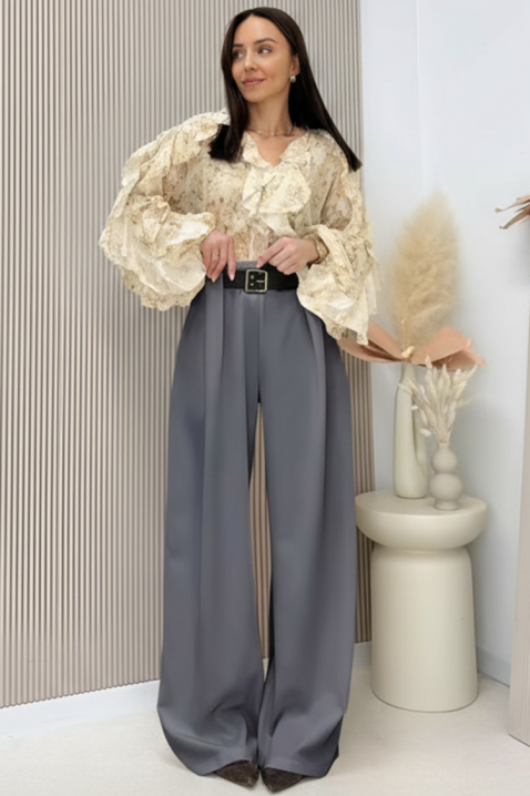 Παντελόνι RELFODA GREY, Χρώμα: γκρι, IVET.EU - Εκπτώσεις έως -80%