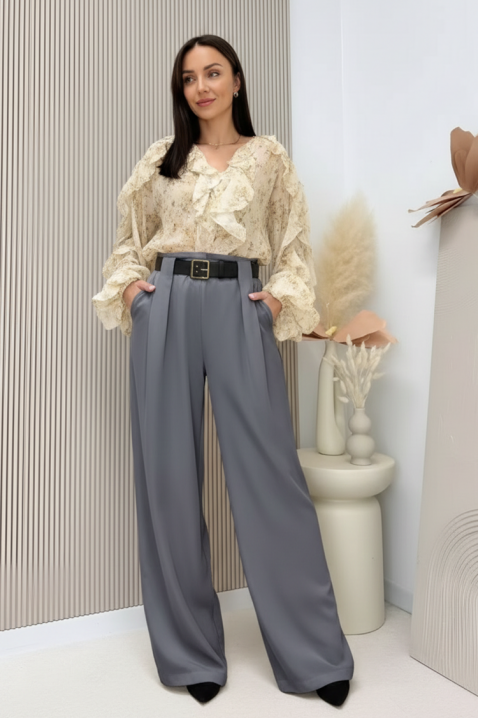 Παντελόνι RELFODA GREY, Χρώμα: γκρι, IVET.EU - Εκπτώσεις έως -80%