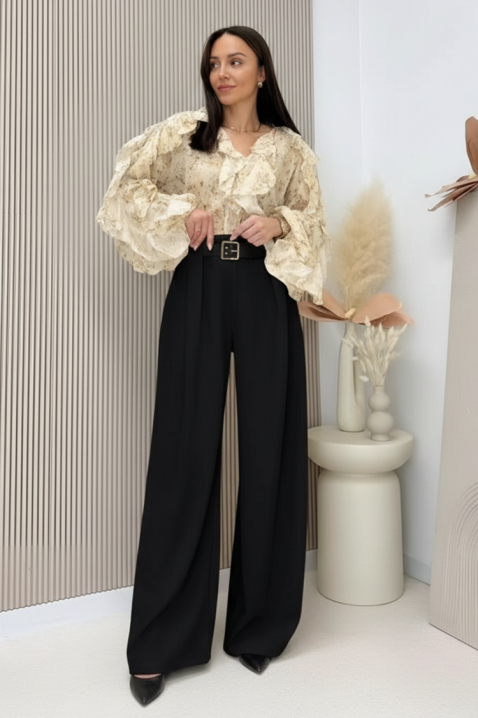 Παντελόνι RELFODA BLACK, Χρώμα: μαύρο, IVET.EU - Εκπτώσεις έως -80%