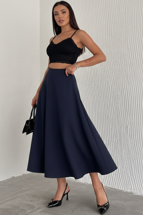 Φούστα VRELONZA NAVY, Χρώμα: σκούρο μπλε, IVET.EU - Εκπτώσεις έως -80%