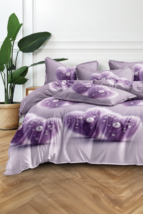 Σετ κρεβατοκάμαρας MELFISY 200x220 cm βαμβακερό - 3 τεμ., Χρώμα: μωβ, IVET.EU - Εκπτώσεις έως -80%