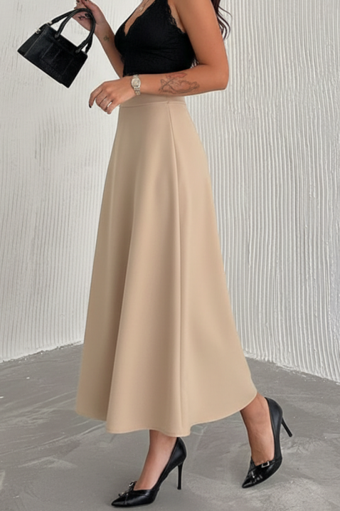 Φούστα VRELONZA BEIGE, Χρώμα: μπεζ, IVET.EU - Εκπτώσεις έως -80%