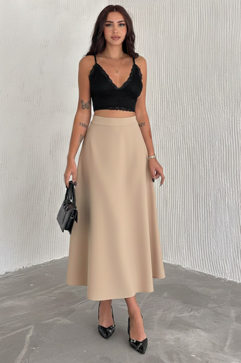 Φούστα VRELONZA BEIGE, Χρώμα: μπεζ, IVET.EU - Εκπτώσεις έως -80%