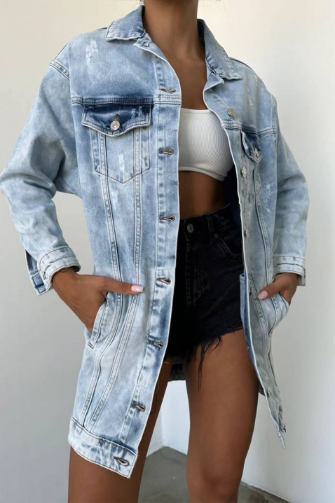 Τζιν μπουφάν DUNKOLZA, Χρώμα: Γαλάζιο, IVET.EU - Εκπτώσεις έως -80%