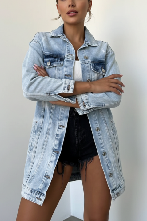 Τζιν μπουφάν DUNKOLZA, Χρώμα: Γαλάζιο, IVET.EU - Εκπτώσεις έως -80%