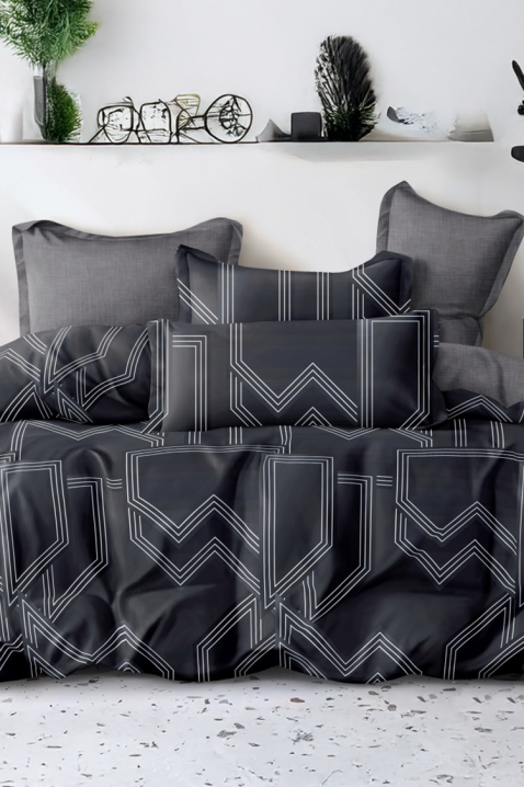 Σετ κρεβατοκάμαρας SARMODY 200x220 cm βαμβακερό - 4 τεμ., Χρώμα: μαύρο, IVET.EU - Εκπτώσεις έως -80%