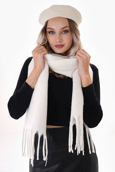 Κασκόλ SHARMALDA WHITE, Χρώμα: άσπρο, IVET.EU - Εκπτώσεις έως -80%