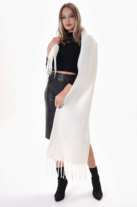 Κασκόλ SHARMALDA WHITE, Χρώμα: άσπρο, IVET.EU - Εκπτώσεις έως -80%