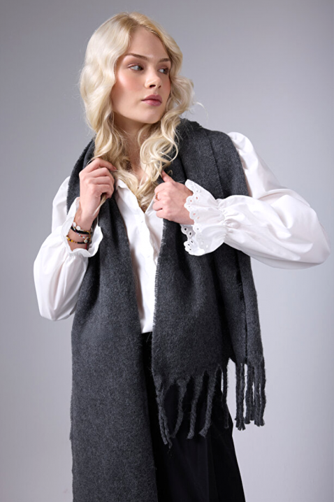 Κασκόλ KAPRINZA GREY, Χρώμα: γκρι, IVET.EU - Εκπτώσεις έως -80%