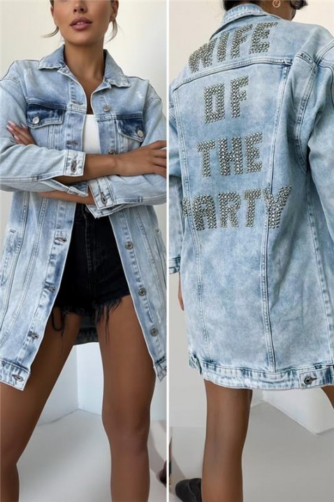 Τζιν μπουφάν DUNKOLZA, Χρώμα: Γαλάζιο, IVET.EU - Εκπτώσεις έως -80%