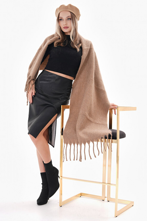 Κασκόλ SHARMALDA BEIGE, Χρώμα: μπεζ, IVET.EU - Εκπτώσεις έως -80%