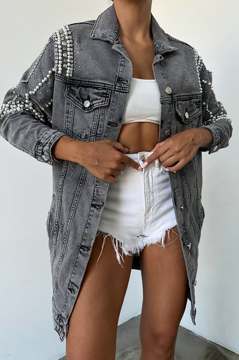 Τζιν μπουφάν TRANVILZA, Χρώμα: γραφίτης, IVET.EU - Εκπτώσεις έως -80%