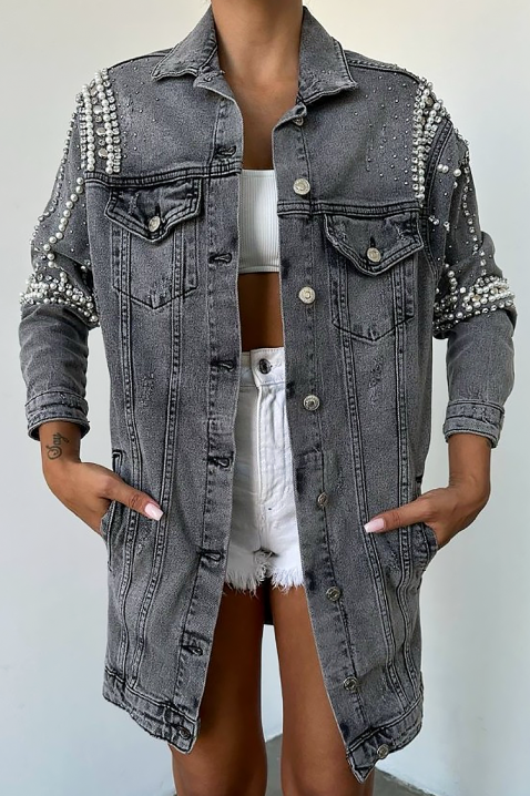 Τζιν μπουφάν TRANVILZA, Χρώμα: γραφίτης, IVET.EU - Εκπτώσεις έως -80%