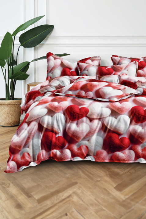 Σετ κρεβατοκάμαρας SPOLMEFY 200x220 cm βαμβακερό - 3 τεμ., Χρώμα: κόκκινο, IVET.EU - Εκπτώσεις έως -80%