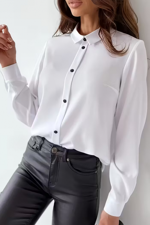 Γυναικείο πουκάμισο VRAZELDA, Χρώμα: άσπρο, IVET.EU - Εκπτώσεις έως -80%