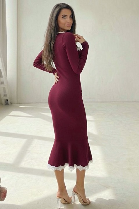 Φόρεμα SALVONDRA BORDO, Χρώμα: μπορντό, IVET.EU - Εκπτώσεις έως -80%