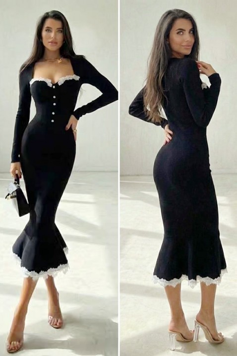 Φόρεμα SALVONDRA BLACK, Χρώμα: μαύρο, IVET.EU - Εκπτώσεις έως -80%