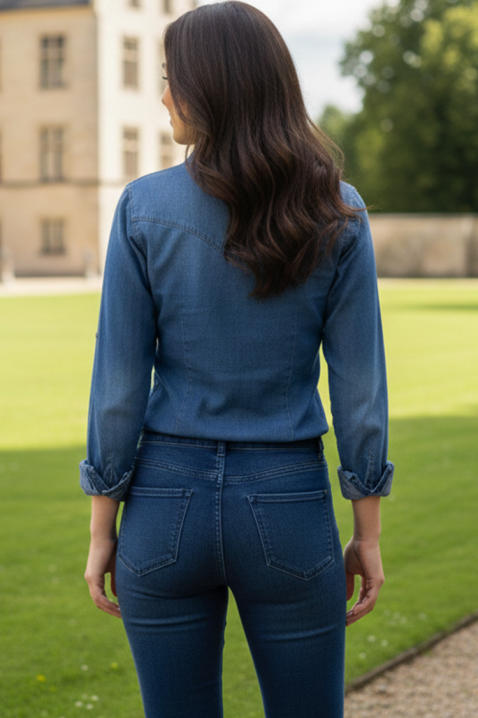 Γυναικείο πουκάμισο EGLENZA BLUE, Χρώμα: μπλε, IVET.EU - Εκπτώσεις έως -80%