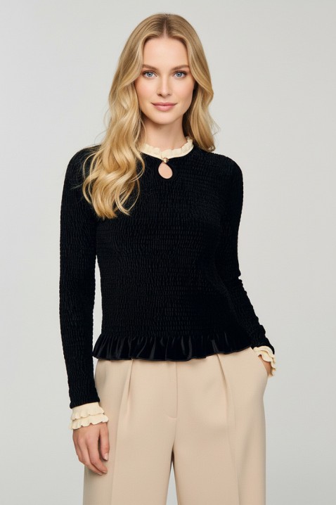 Γυναικεία μπλούζα BROTENDA, Χρώμα: μαύρο, IVET.EU - Εκπτώσεις έως -80%