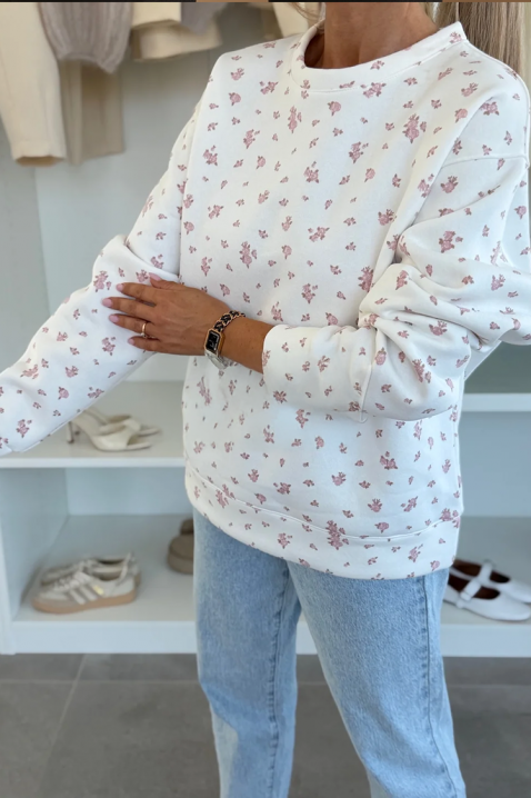 Γυναικεία μπλούζα FLELONZA WHITE, Χρώμα: άσπρο, IVET.EU - Εκπτώσεις έως -80%