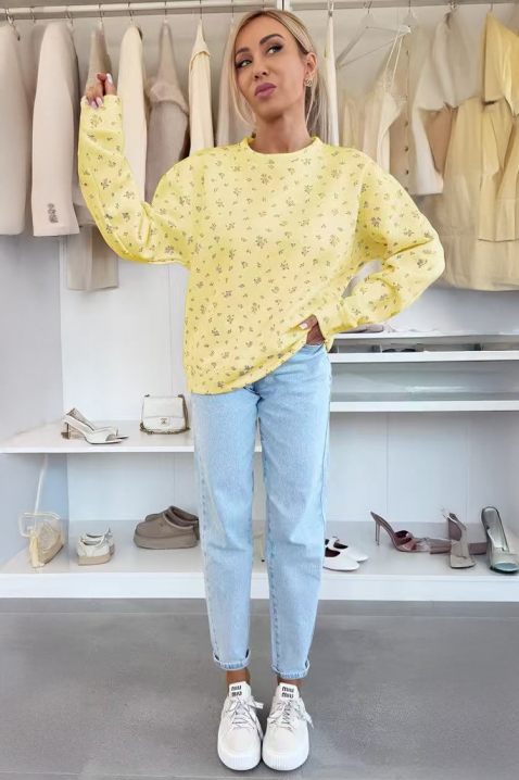 Γυναικεία μπλούζα FLELONZA YELLOW, Χρώμα: κίτρινο, IVET.EU - Εκπτώσεις έως -80%