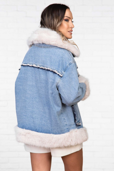 Τζιν μπουφάν DENBILZA, Χρώμα: Γαλάζιο, IVET.EU - Εκπτώσεις έως -80%