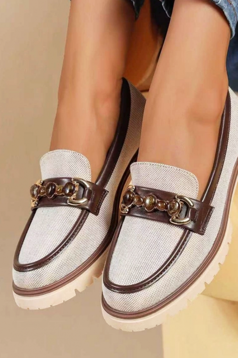 Γυναικεία μοκασίνια NOLMERFA, Χρώμα: μπεζ, IVET.EU - Εκπτώσεις έως -80%