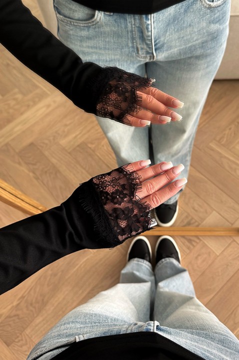 Γυναικεία μπλούζα AKRILZA BLACK, Χρώμα: μαύρο, IVET.EU - Εκπτώσεις έως -80%