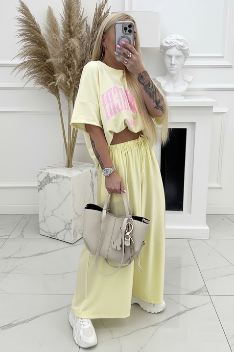 Παντελόνι PASTELZA YELLOW, Χρώμα: κίτρινο, IVET.EU - Εκπτώσεις έως -80%