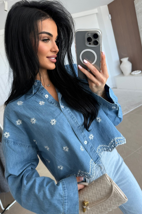 Γυναικείο πουκάμισο MARGOLZA BLUE, Χρώμα: μπλε, IVET.EU - Εκπτώσεις έως -80%