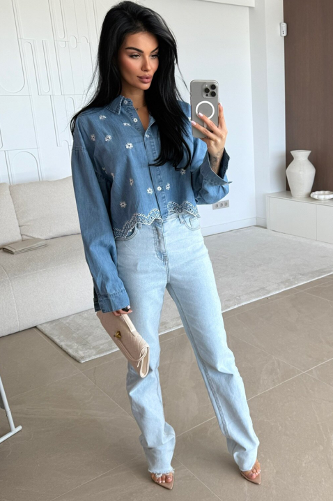 Γυναικείο πουκάμισο MARGOLZA BLUE, Χρώμα: μπλε, IVET.EU - Εκπτώσεις έως -80%