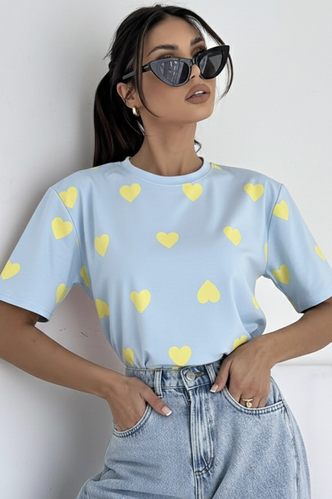 Κοντομάνικο μπλουζάκι ZABRENLA SKY, Χρώμα: Γαλάζιο, IVET.EU - Εκπτώσεις έως -80%