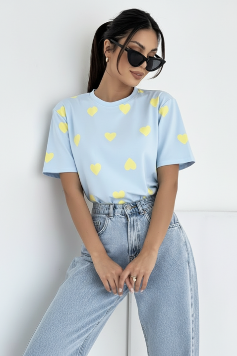 Κοντομάνικο μπλουζάκι ZABRENLA SKY, Χρώμα: Γαλάζιο, IVET.EU - Εκπτώσεις έως -80%