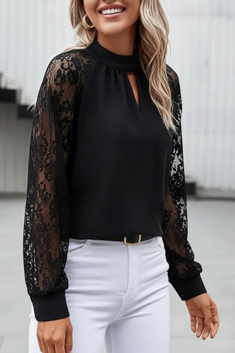 Γυναικεία μπλούζα BRENDOLZA BLACK, Χρώμα: μαύρο, IVET.EU - Εκπτώσεις έως -80%