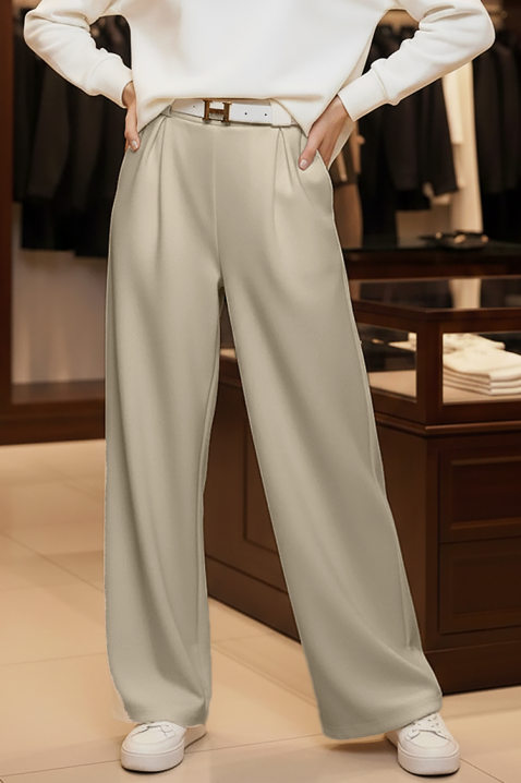 Παντελόνι AKSOLTA BEIGE, Χρώμα: μπεζ, IVET.EU - Εκπτώσεις έως -80%