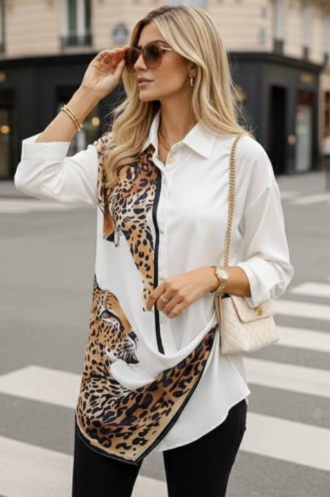 Γυναικείο πουκάμισο GENZIOLA, Χρώμα: άσπρο, IVET.EU - Εκπτώσεις έως -80%