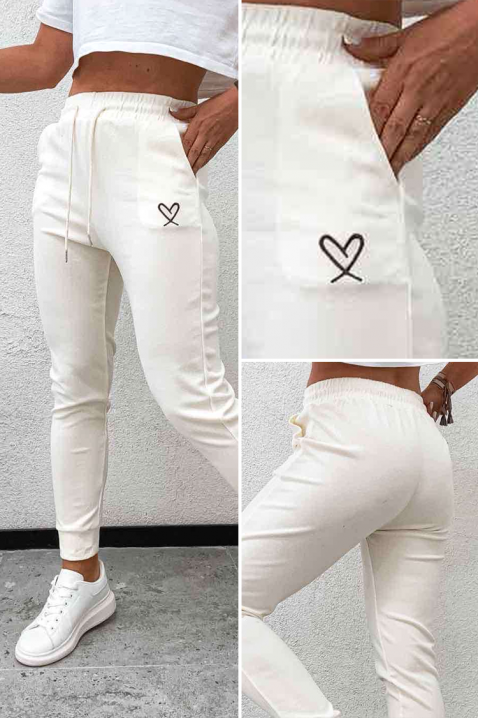 Παντελόνι SARGOLVA, Χρώμα: άσπρο, IVET.EU - Εκπτώσεις έως -80%