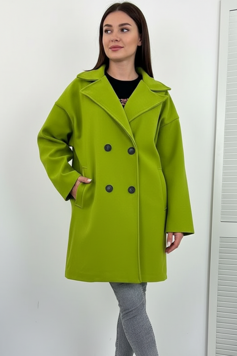Παλτό AVRIORA GREEN, Χρώμα: πράσινο, IVET.EU - Εκπτώσεις έως -80%