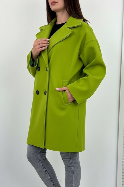 Παλτό AVRIORA GREEN, Χρώμα: πράσινο, IVET.EU - Εκπτώσεις έως -80%