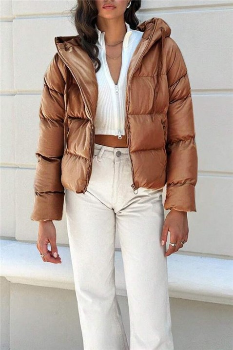 Μπουφάν FELMORNA BROWN, Χρώμα: καφέ, IVET.EU - Εκπτώσεις έως -80%