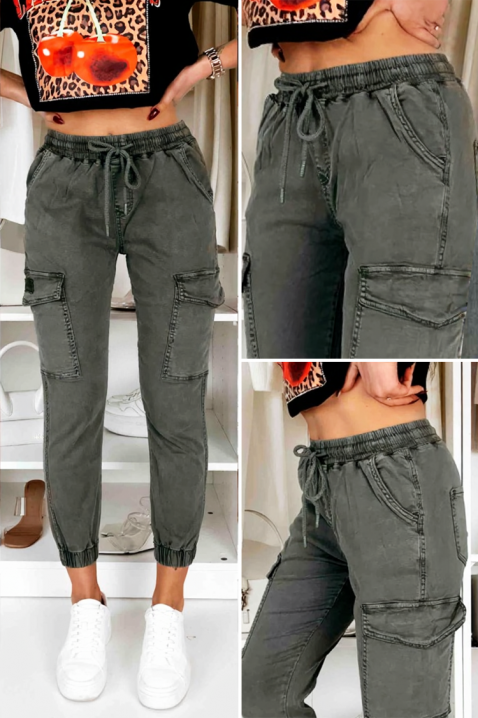 Τζιν BANLESA, Χρώμα: χακί, IVET.EU - Εκπτώσεις έως -80%