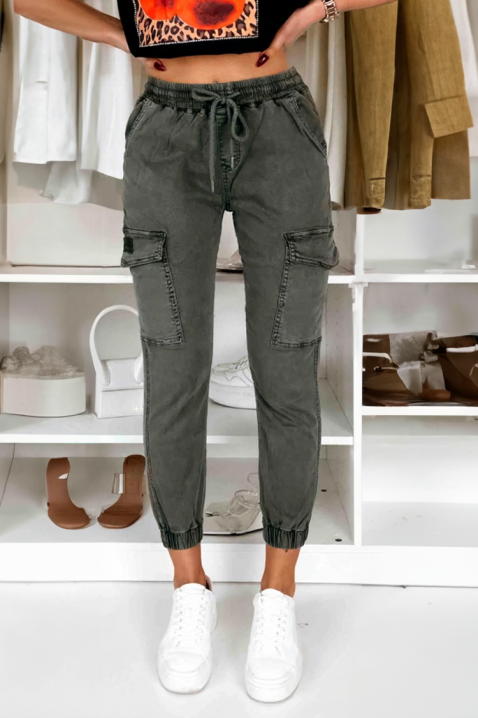 Τζιν BANLESA, Χρώμα: χακί, IVET.EU - Εκπτώσεις έως -80%