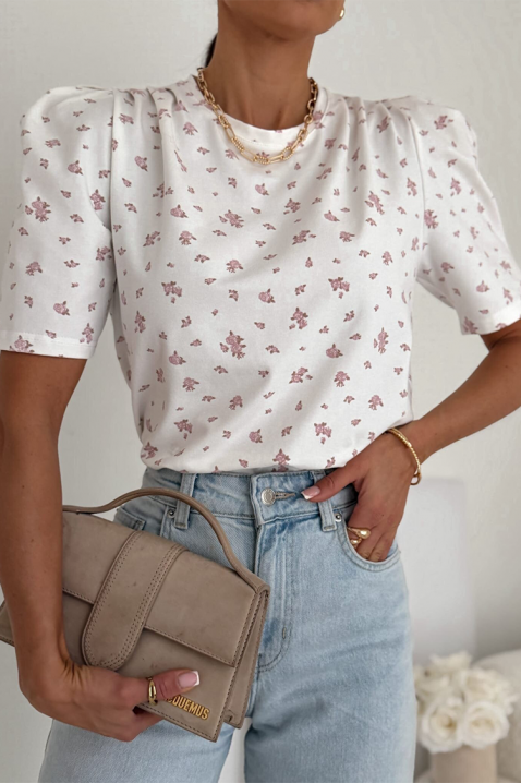 Κοντομάνικο μπλουζάκι DAFNILDA WHITE, Χρώμα: άσπρο, IVET.EU - Εκπτώσεις έως -80%